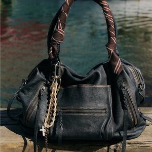 Brand New Free People Emerson Tote Bag Coal Sealed Packaging